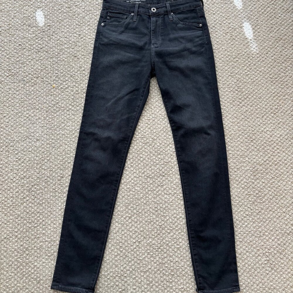 AG JEANS Farrah Skinny Ankle - women's size 25R faded black jeans - high rise